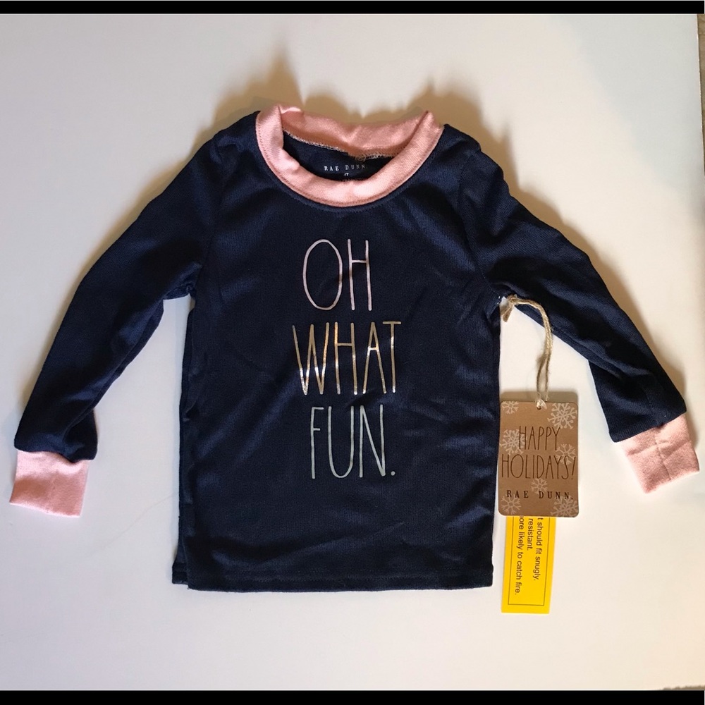 NWT - Rae Dunn Girls Holiday Sleep Set 4T
